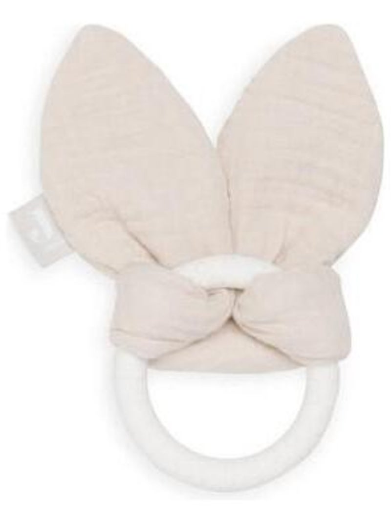 Anneau de dentition Bunny Ears en coton et silicone Beige - Kiabi