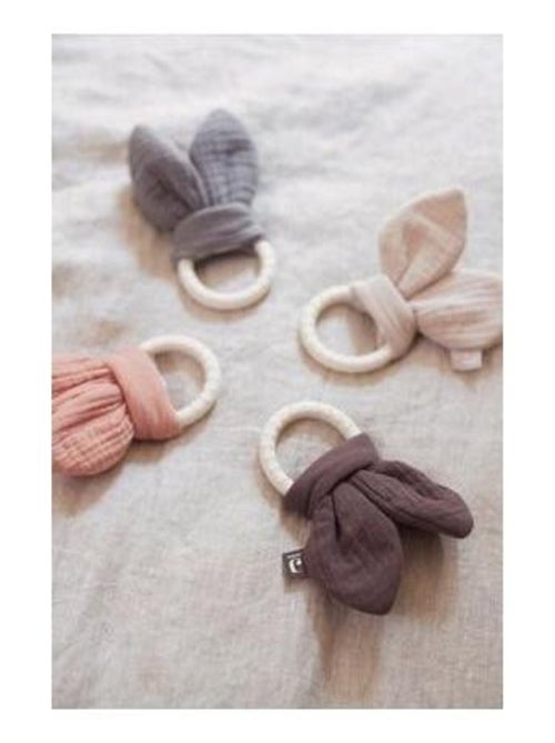 Anneau de dentition Bunny Ears en coton et silicone Jollein - Kiabi