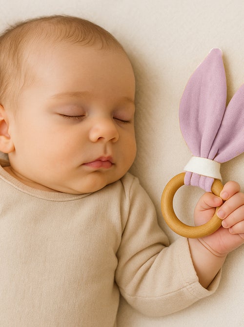 Anneau de Dentition en Coton Bio Rose - Kiabi