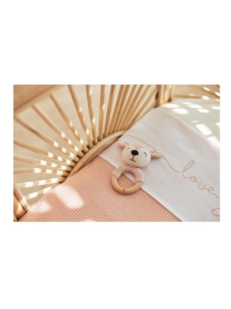 Anneau de dentition en coton Jollein Rose - Kiabi