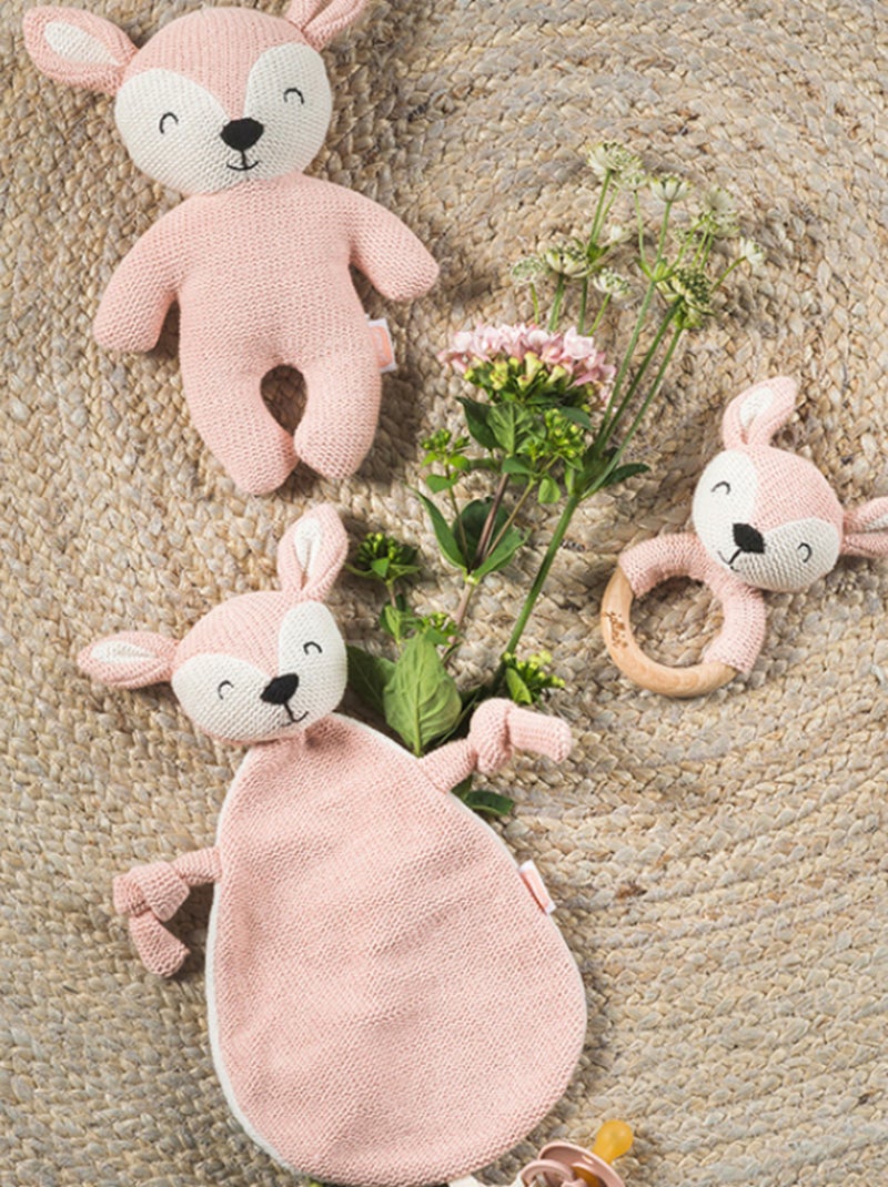Anneau de dentition en coton Jollein Rose - Kiabi