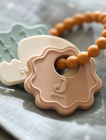 Anneau de Dentition Porte-clé en Silicone - On The Go Jollein