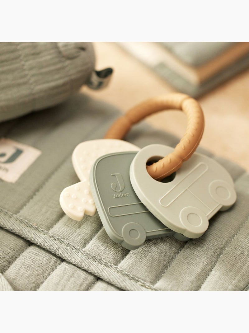 Anneau de Dentition Porte-clé en Silicone - On The Go Jollein Blanc - Kiabi