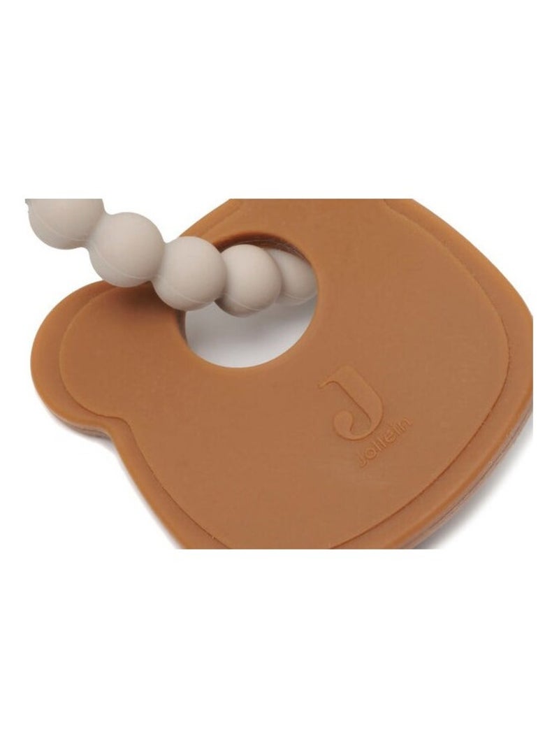 Anneau de dentition Teddy Bear en silicone Jollein Marron - Kiabi