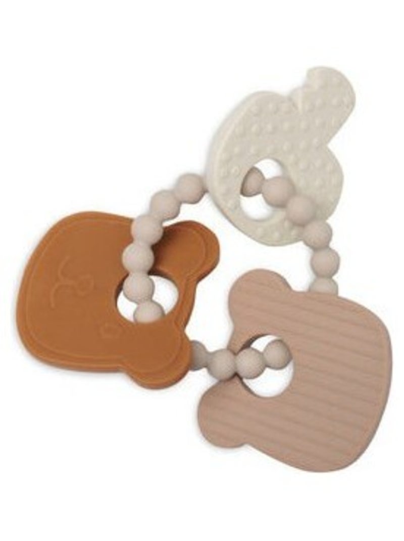 Anneau de dentition Teddy Bear en silicone Marron - Kiabi