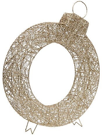 Anneau de noël lumineux à poser doré 40 led h. 58 cm à piles