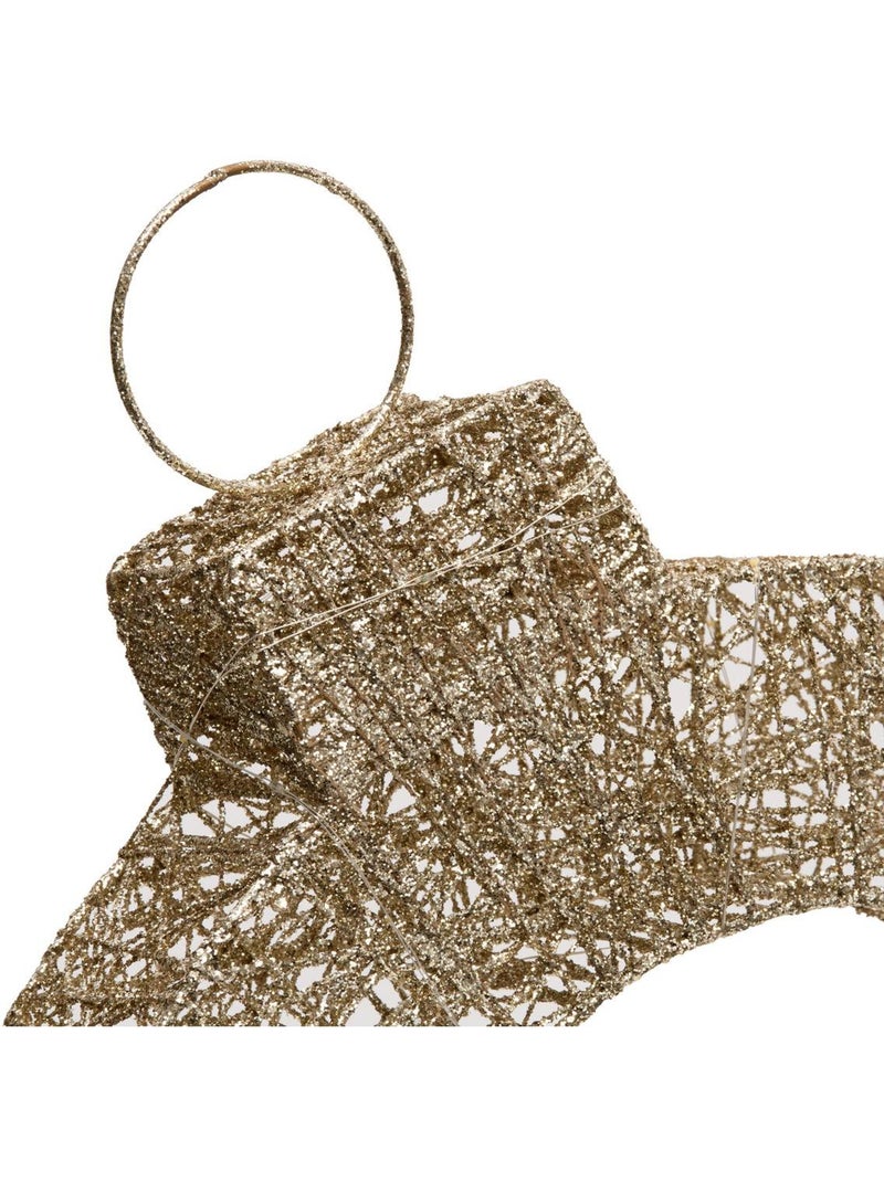 Anneau de noël lumineux à poser doré 40 led h. 58 cm à piles Doré - Kiabi