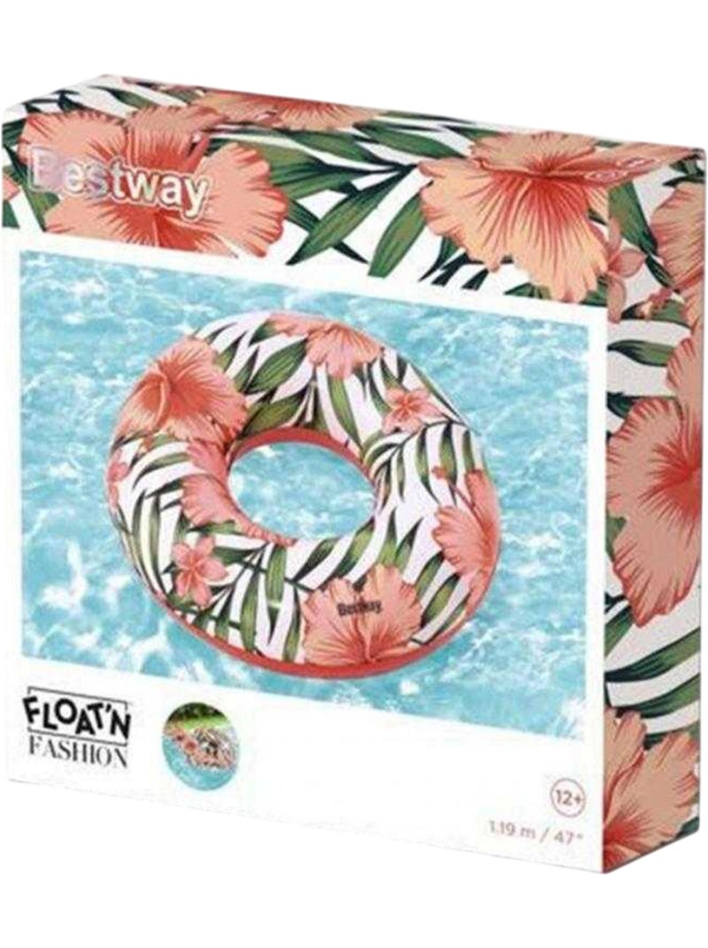 Anneau gonflable motif/style feuille de palmier - bestway Bleu électrique - Kiabi