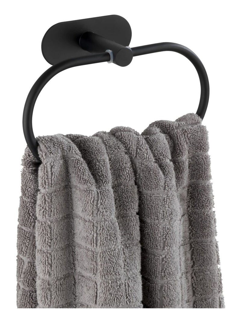 Anneau porte-serviette Orea en acier inox Noir - Kiabi