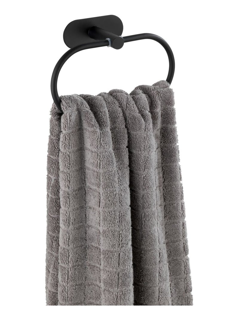 Anneau porte-serviette Orea en acier inox Noir - Kiabi