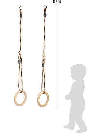 Anneaux de gymnastique en bois