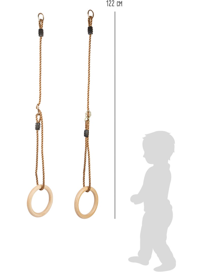Anneaux de gymnastique en bois Beige - Kiabi