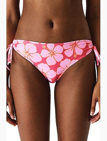 Annetta ring bas de bikini fleuri texturé taille mi-haute penti
