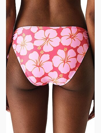 Annetta ring bas de bikini fleuri texturé taille mi-haute penti