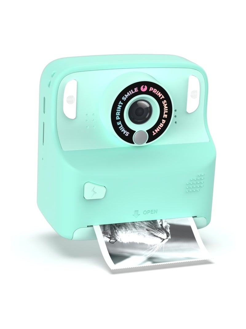 APPAREIL PHOTO AVEC IMPRESSION PIXIPRINT POUR ENFANT - MOB Bleu turquoise - Kiabi