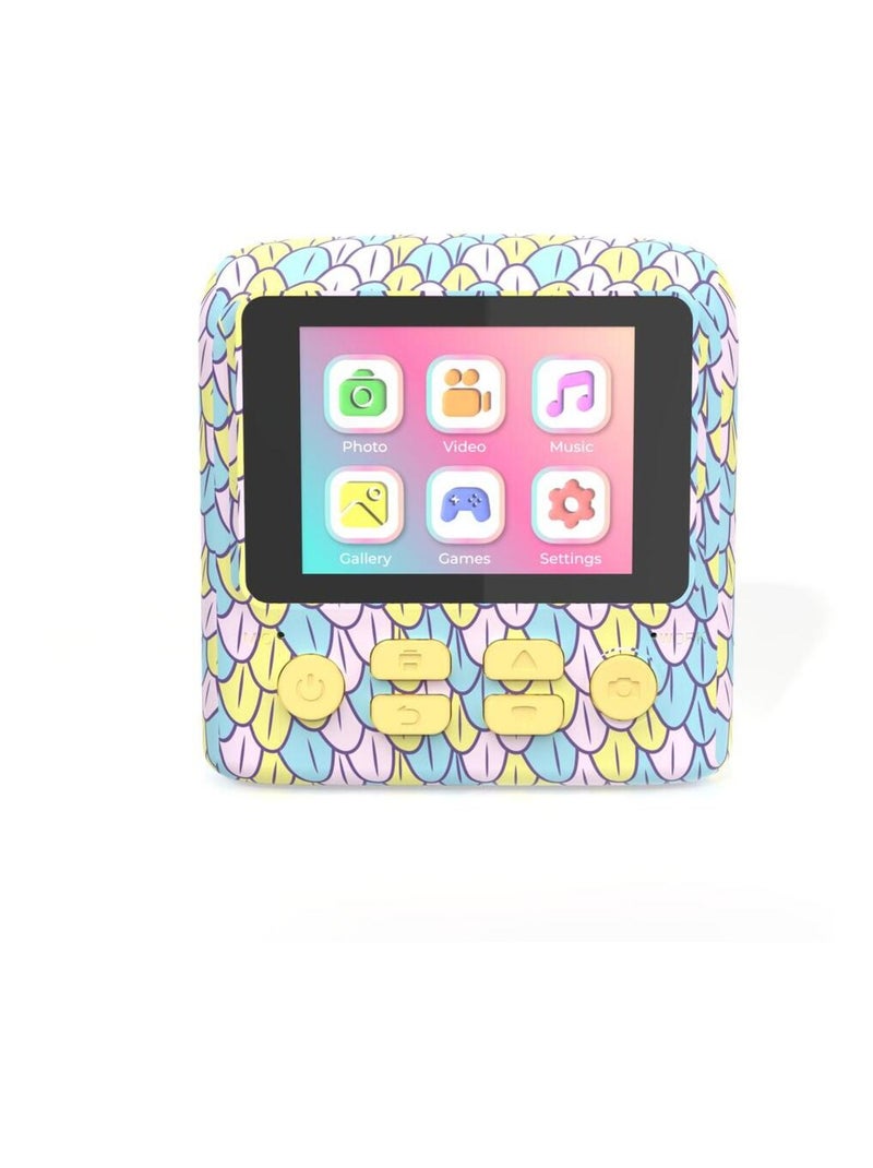 Appareil Photo Instantané Enfant PixiPrint - Impression Noir & Blanc Rapide - MOB Bleu Jaune - Kiabi