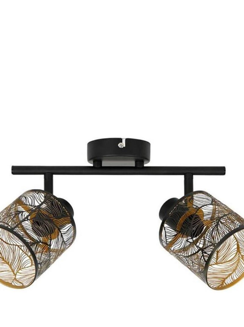 Applique 2 spots orientables Calathéa noir Noir - Kiabi