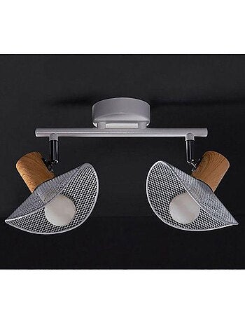 Applique 2 spots orientables métal Hyde blanc