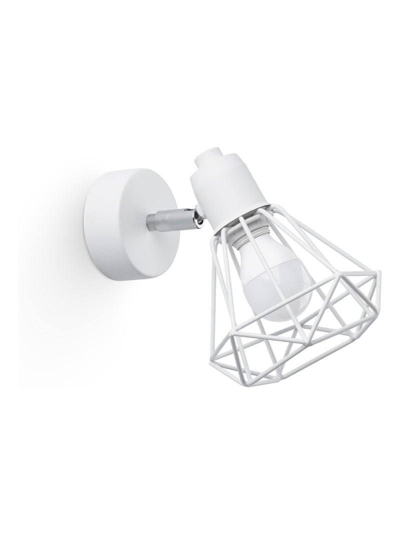 Applique Acier Blanc E14 1 Artemis Blanc - Kiabi