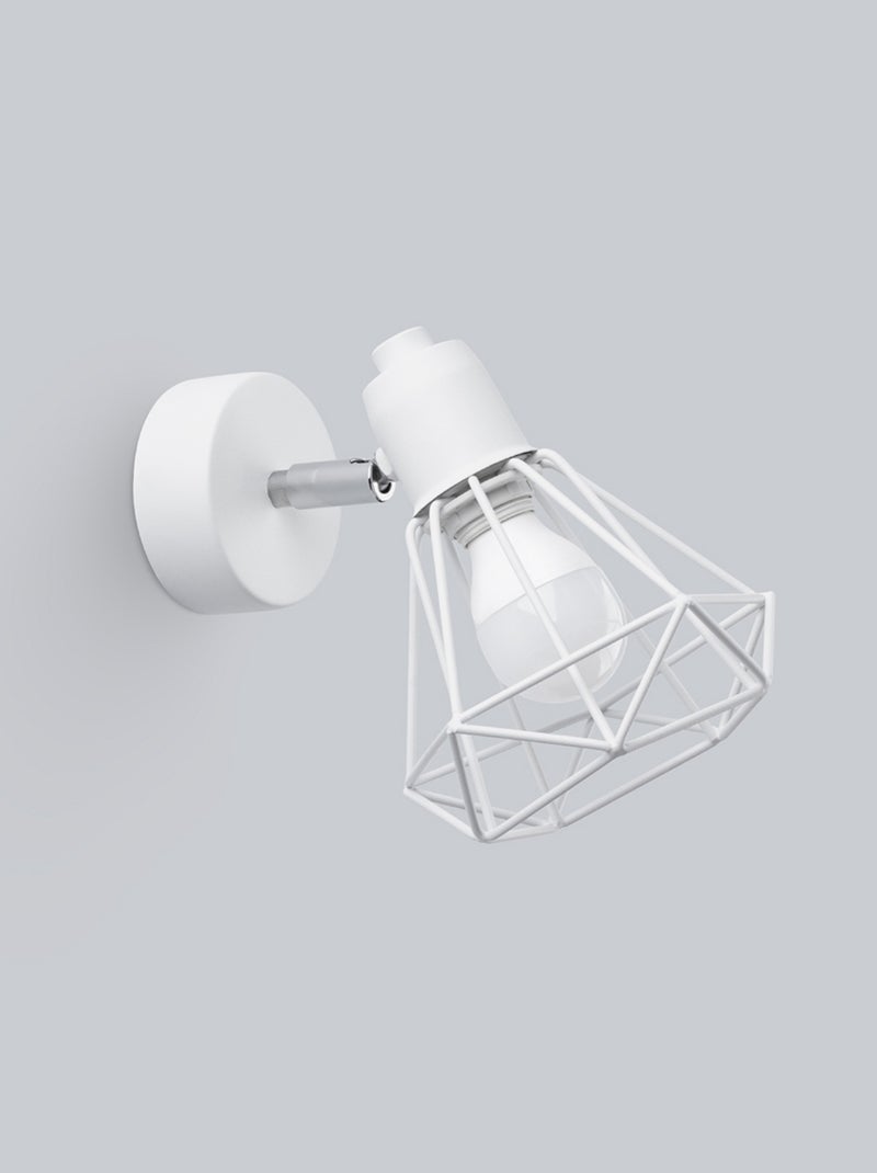 Applique Acier Blanc E14 1 Artemis Blanc - Kiabi