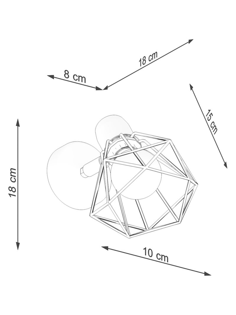 Applique Acier Blanc E14 1 Artemis Blanc - Kiabi