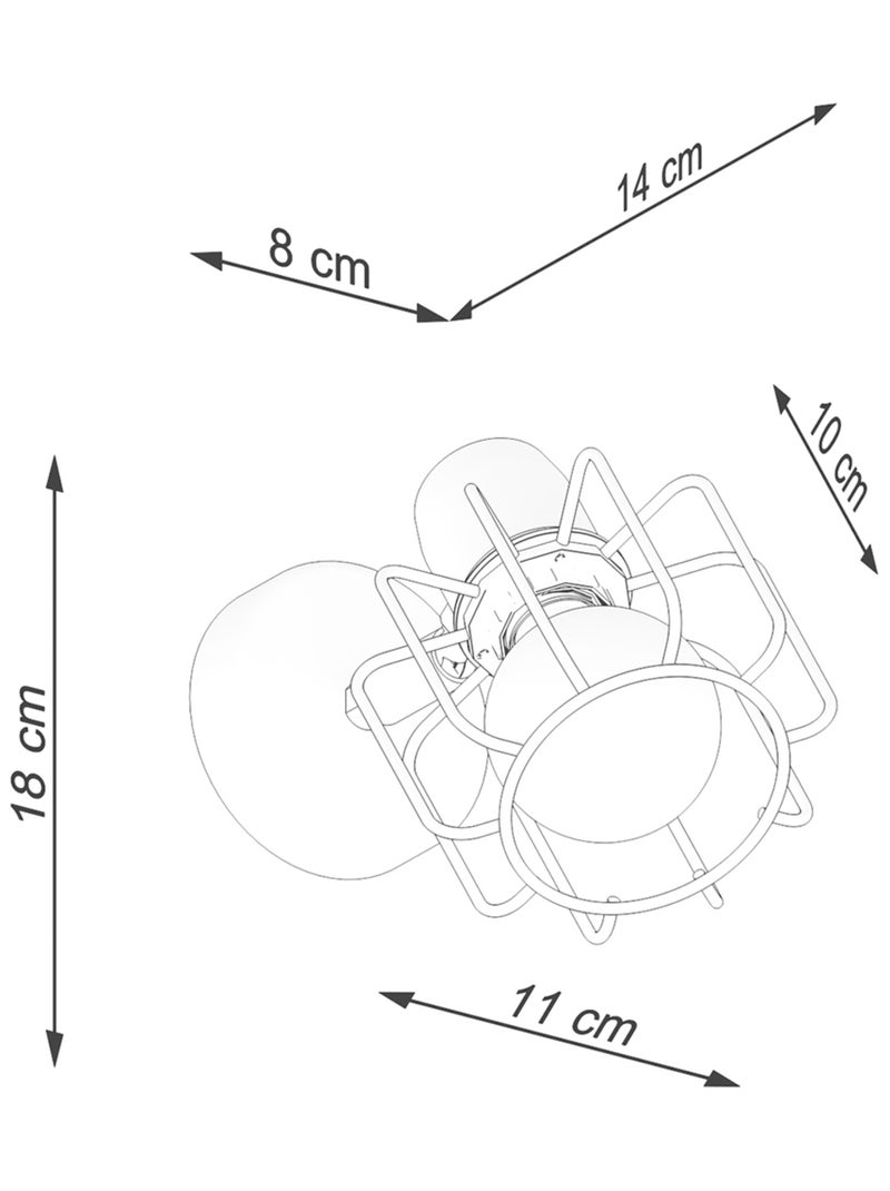 Applique Acier Blanc E14 1 Beluci Blanc - Kiabi