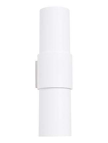 Applique Acier Blanc E27 2 Flash