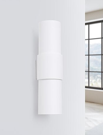Applique Acier Blanc E27 2 Flash