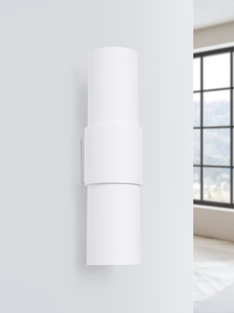 Applique Acier Blanc E27 2 Flash Blanc - Kiabi