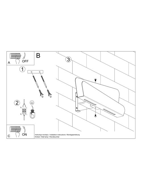 Applique Acier Blanc G9 2 Bascia - Kiabi