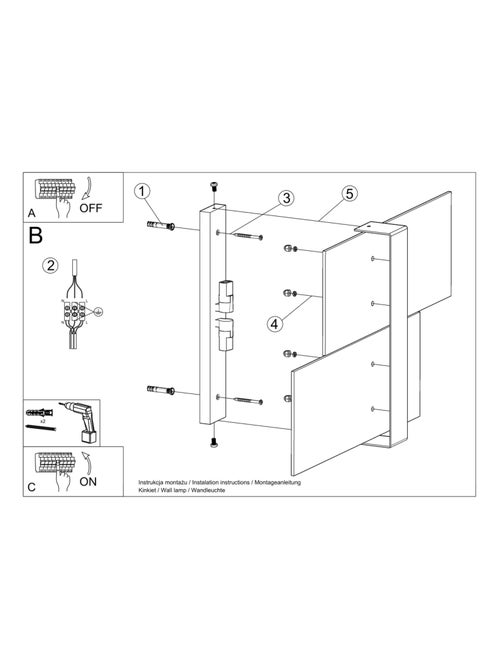 Applique Acier Blanc G9 2 Massimo - Kiabi