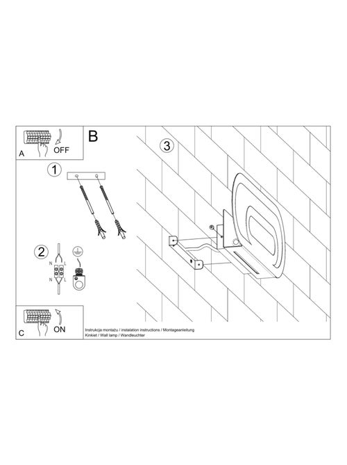 Applique Acier Blanc G9 2 Saccon - Kiabi