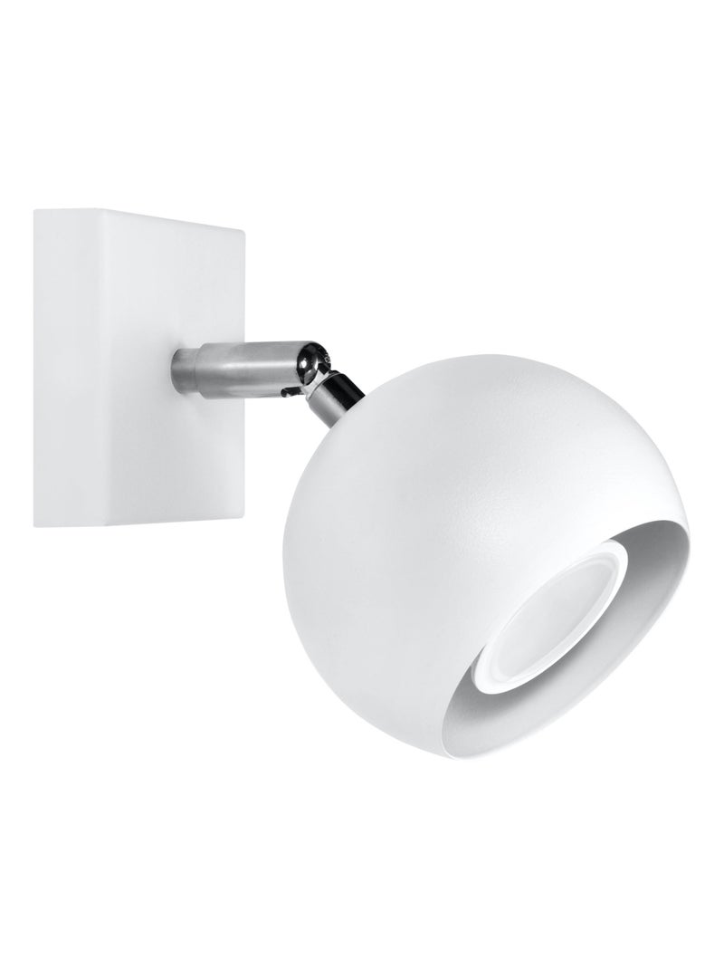 Applique Acier Blanc GU10 1 Oculare Blanc - Kiabi