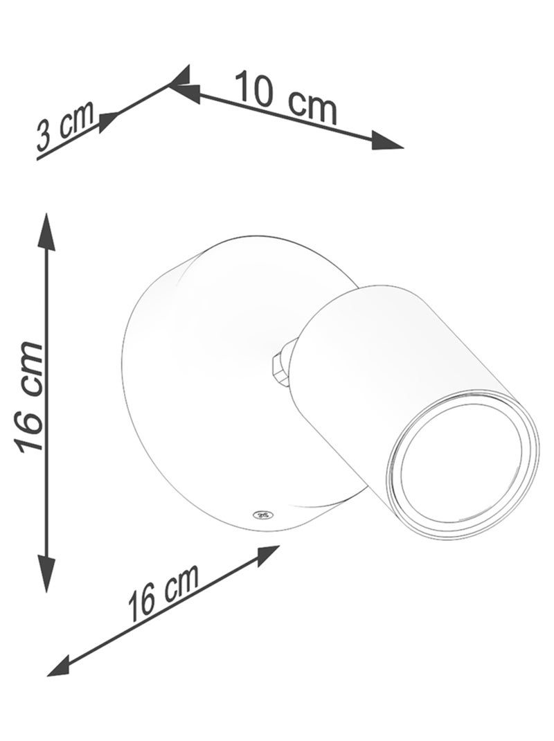 Applique Acier Bois/Noir GU10 1 Verdo Marron - Kiabi