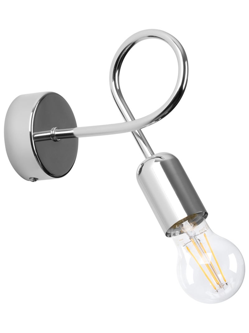 Applique Acier Chrome E27 1 Loop Gris - Kiabi