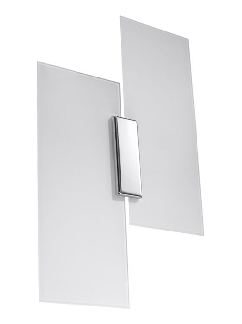 Applique Acier Chrome/Blanc E27 2 Fabiano - Kiabi
