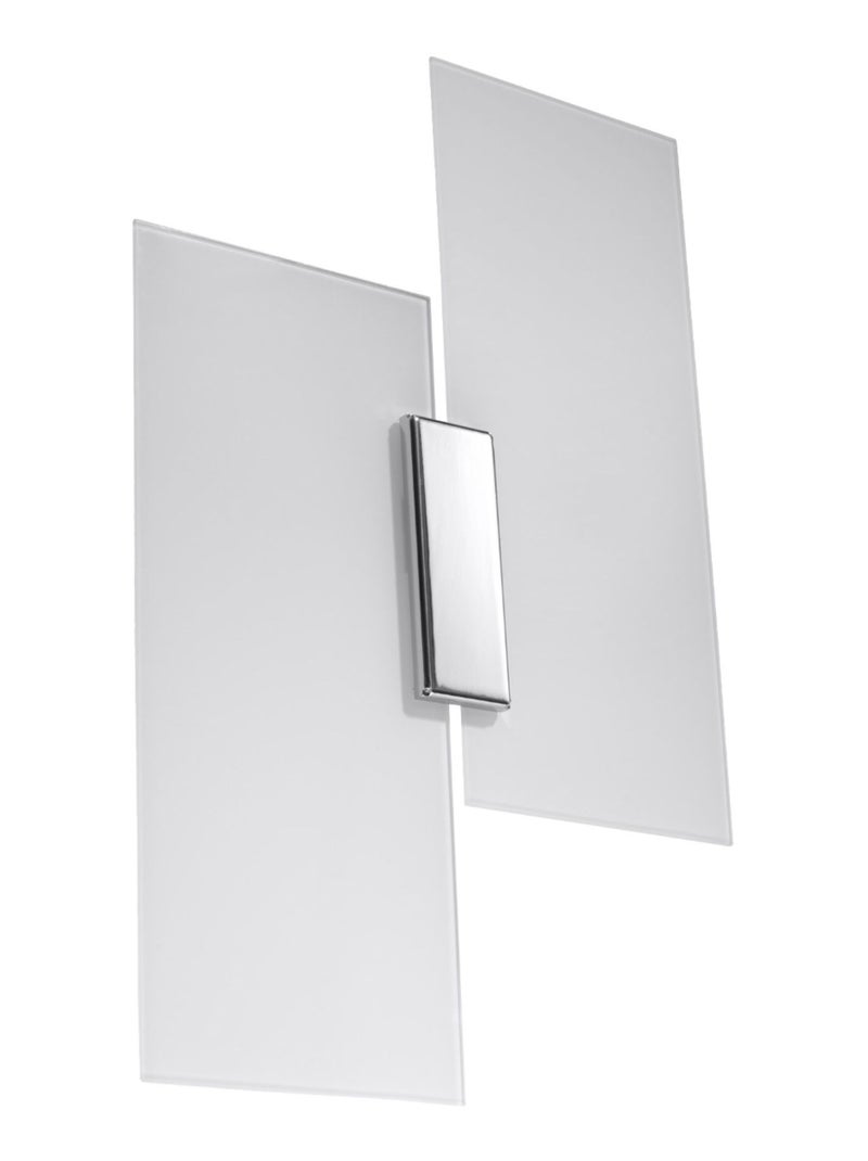 Applique Acier Chrome/Blanc E27 2 Fabiano Gris - Kiabi