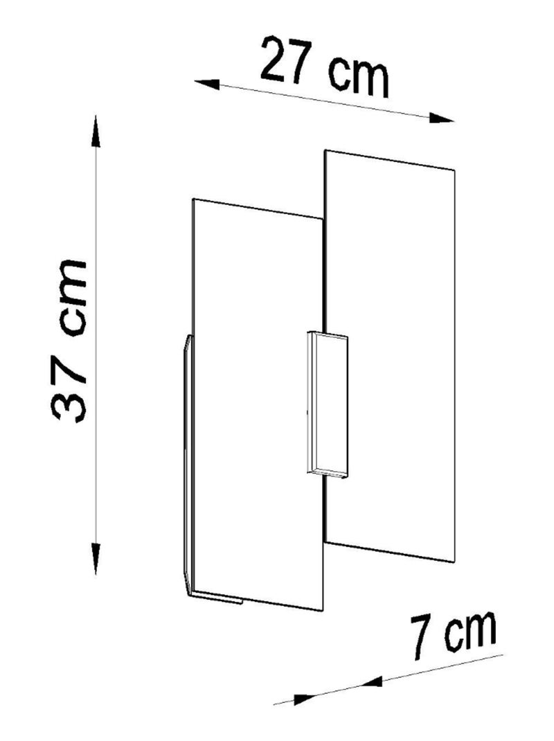 Applique Acier Chrome/Blanc E27 2 Fabiano Gris - Kiabi