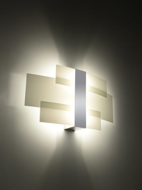 Applique Acier Chrome/Blanc G9 2 Celia - Kiabi
