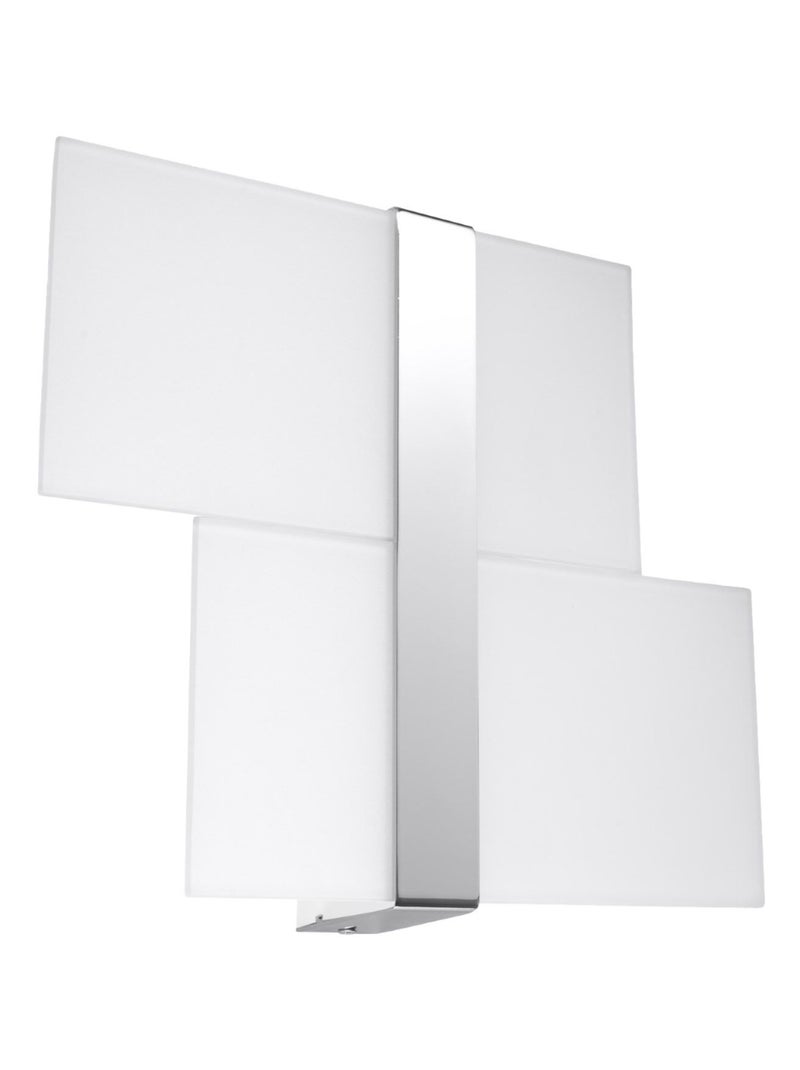 Applique Acier Chrome/Blanc G9 2 Massimo Gris - Kiabi