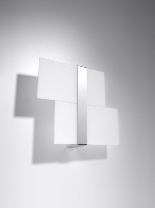 Applique Acier Chrome/Blanc G9 2 Massimo - Kiabi