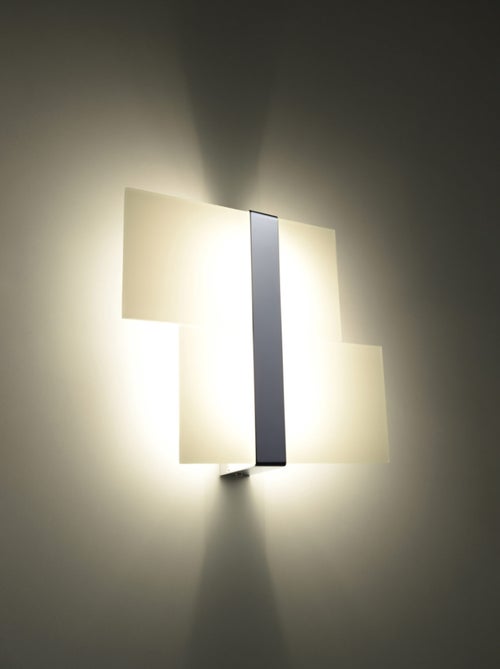 Applique Acier Chrome/Blanc G9 2 Massimo - Kiabi