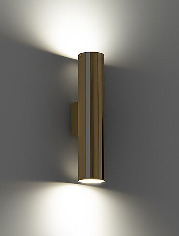 Applique Acier Éclat Doré GU10 2 Lagos