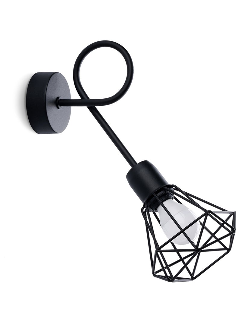 Applique Acier Noir E14 1 Artemis Long Noir - Kiabi