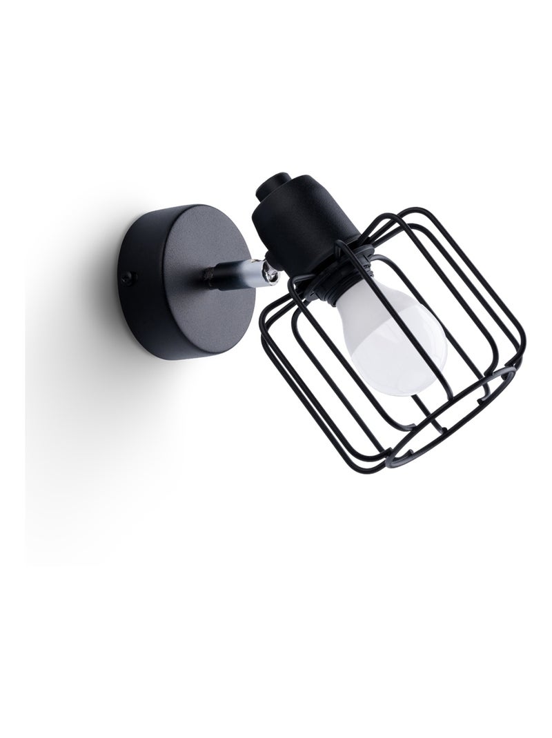 Applique Acier Noir E14 1 Beluci Noir - Kiabi