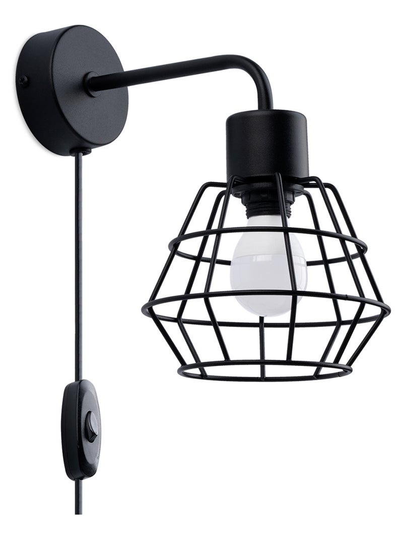 Applique Acier Noir E14 1 Suba Noir - Kiabi