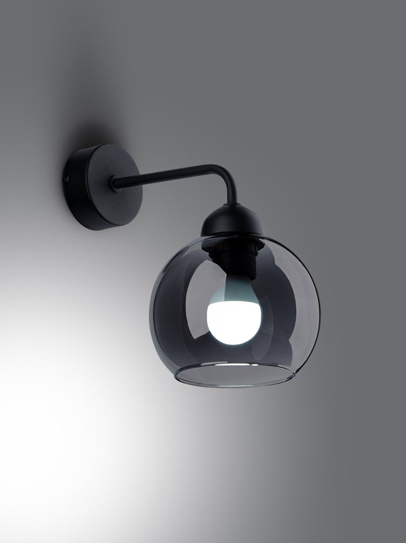 Applique Acier Noir E27 1 Alino Noir - Kiabi