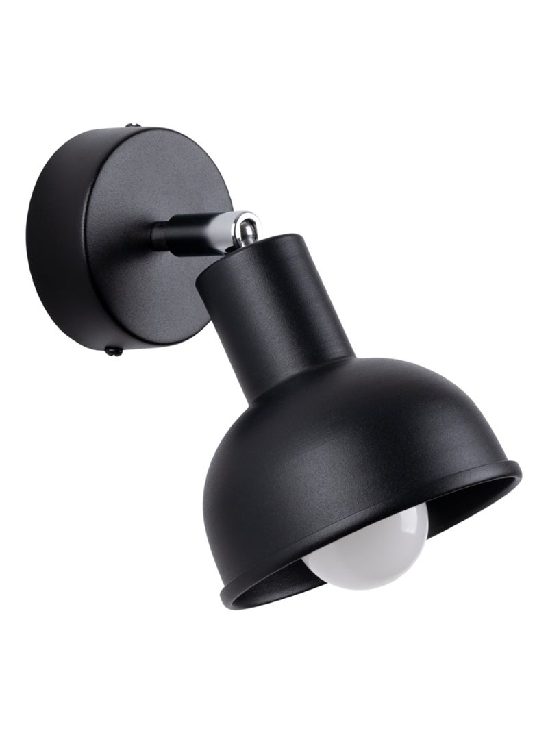 Applique Acier Noir E27 1 Elba Noir - Kiabi