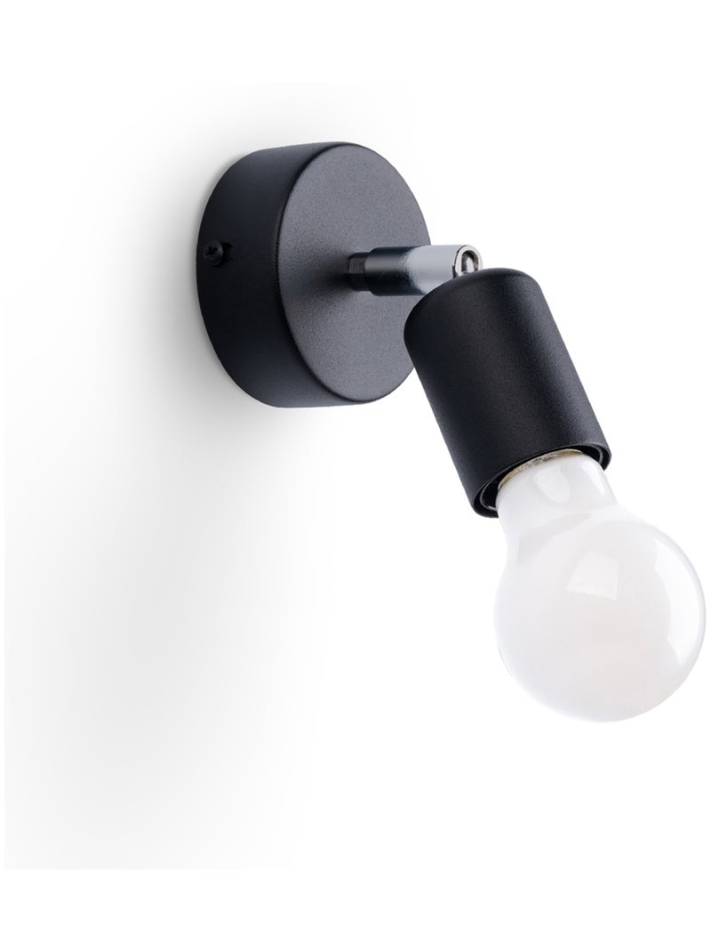 Applique Acier Noir E27 1 Fornes Noir - Kiabi
