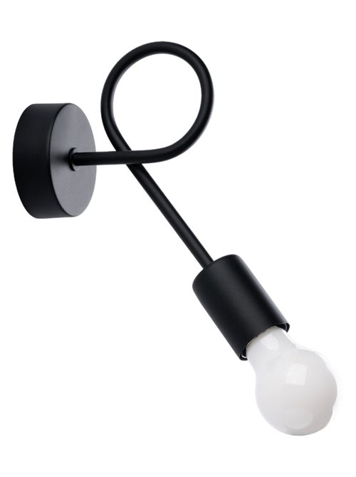 Applique Acier Noir E27 1 Levar - Kiabi